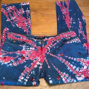Betsey Johnson jeans tie dye